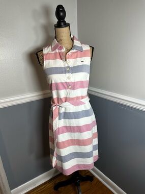 Vineyard Vines Striped Sleeveless Shirt Dress size 2